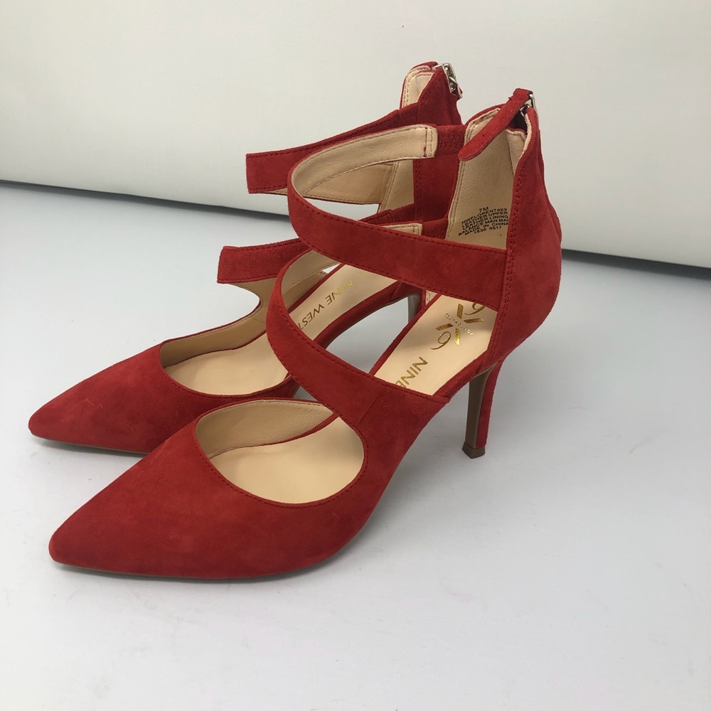 Nine West Orange/Red Suede Shoes (NWOB) - Sz 7
